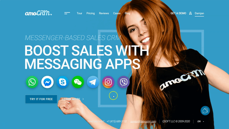 Using WhatsApp for Business WhatsApp website chat button in Kommo