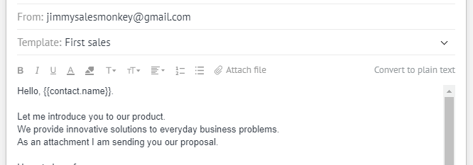 Chatbots: the startup edition Email template in Kommo