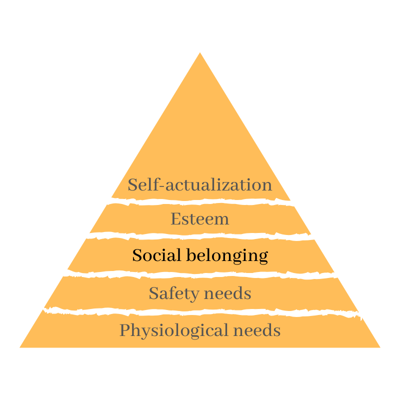 Maslow's hierarchy of needs, the importance of social belonging