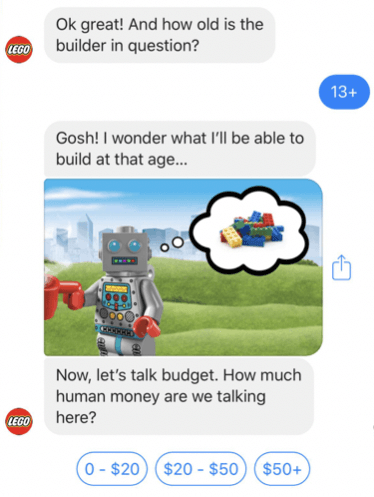 Lego’s Ralph the Chatbot in action