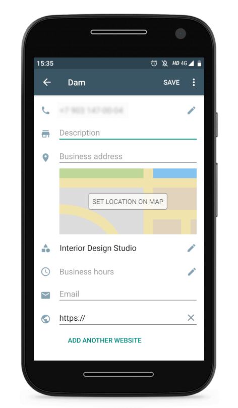 WhatsApp Business account features WhatsApp Business profile settings