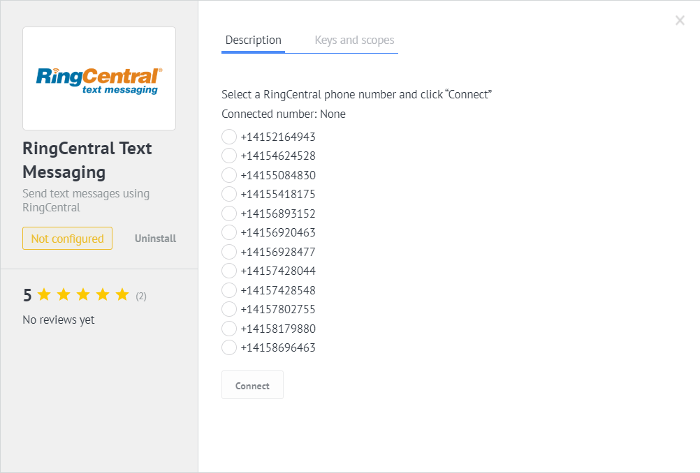 Ringcentral SMS como conectar — Kommo (anteriormente amoCRM)