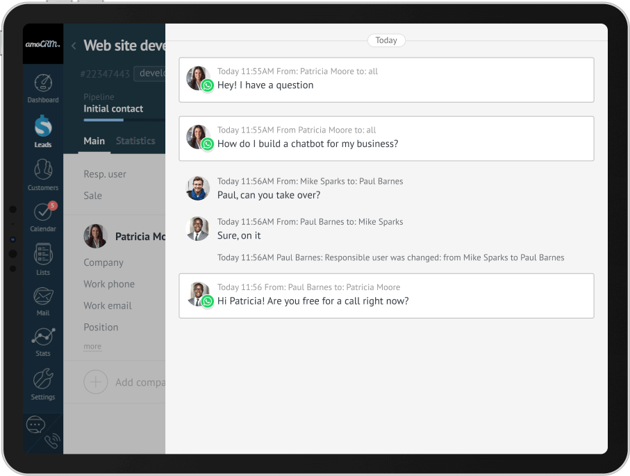 Using WhatsApp for Business WhatsApp Business chat for team
